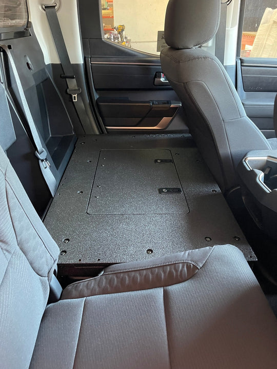 Toyota Tundra 2022-Present 3rd Gen. DoubleCab - Second Row Seat Delete Plate System - Premium Seat Delete Plate System by Xtreme Canopies