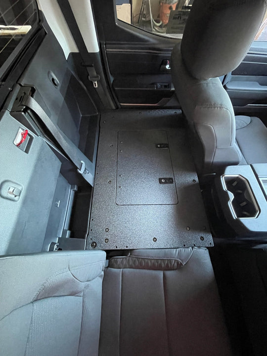 Toyota Tundra 2022-Present 3rd Gen. DoubleCab - Second Row Seat Delete Plate System - Premium Seat Delete Plate System by Xtreme Canopies